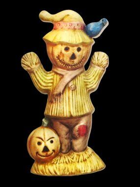 Hobbyist Scarecrow Fall Decor Hand-Painted Ceramic